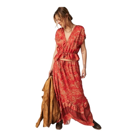 Free People Dreambound Set Red  XL - Picture 2 of 8
